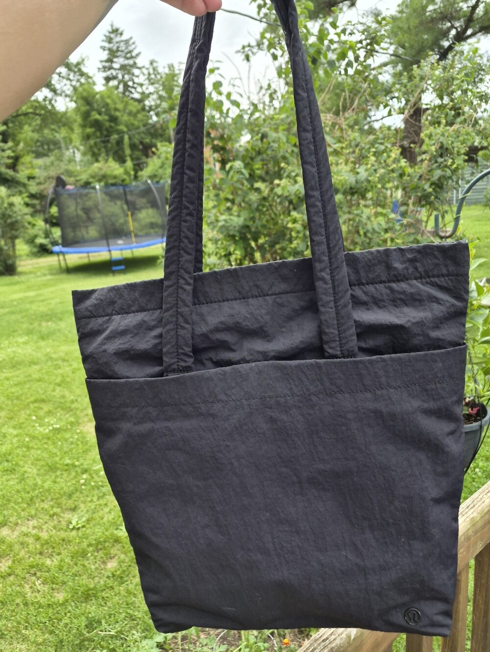lululemon athletica Black Quilted Tote Bag